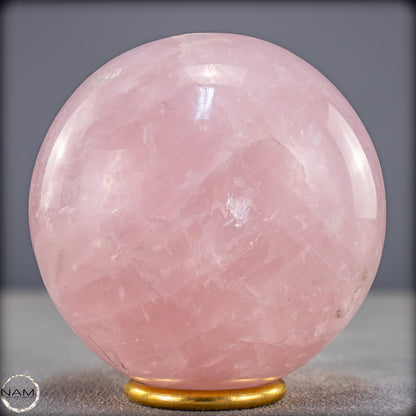 Natürliche Rosenquarz Kristall-Kugel aus Brasilien - 1086,88g - 92mm