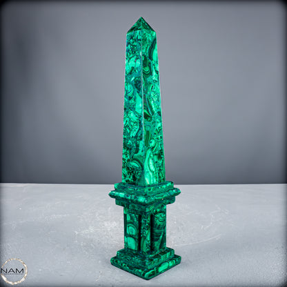 Malachit-Turm – Monumentale Eleganz aus der Natur - 969,51 g
