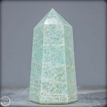 Natürlicher Funkelnder Amazonit Kristall-Obelisk - 962,95g