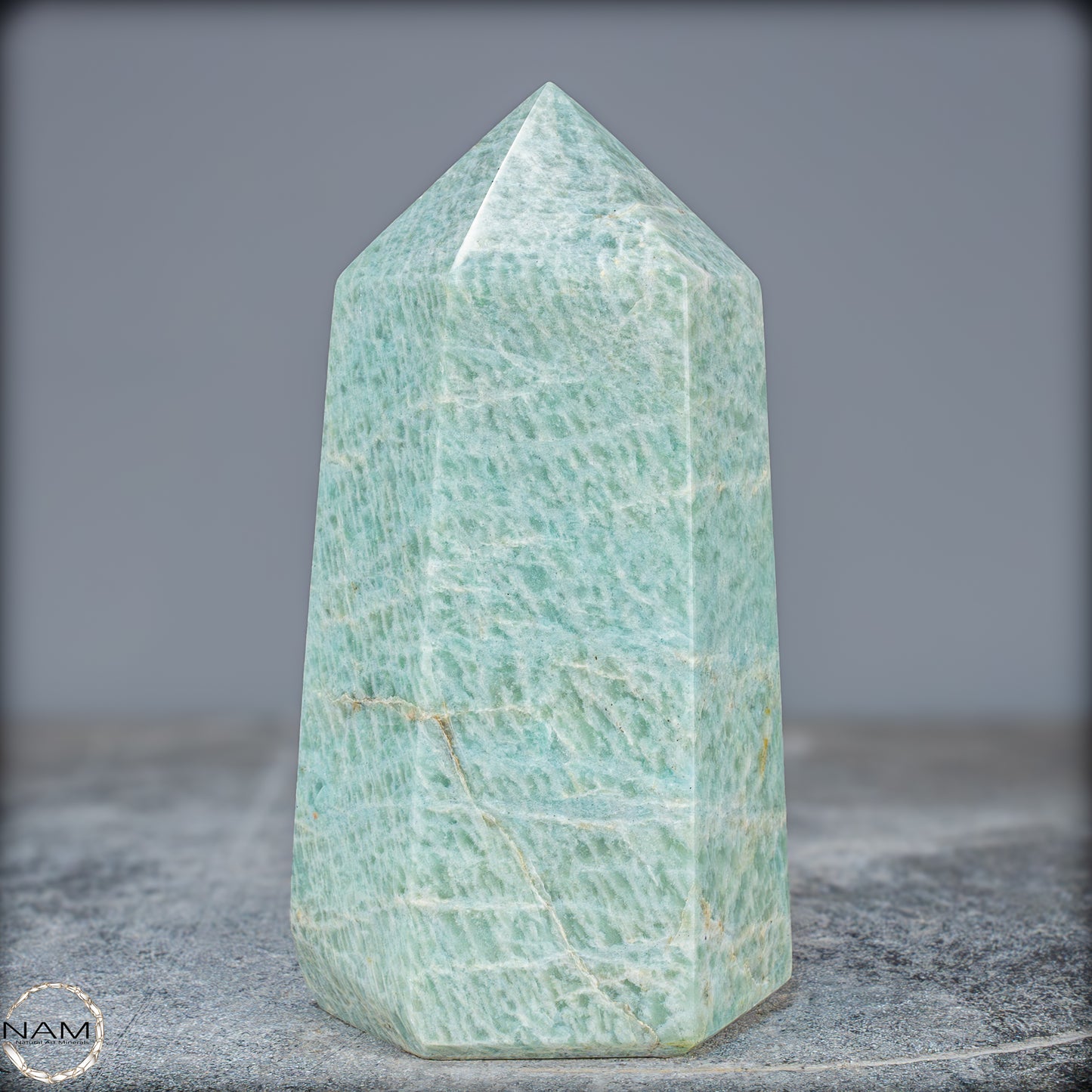 Natürlicher Funkelnder Amazonit Kristall-Obelisk - 962,95g