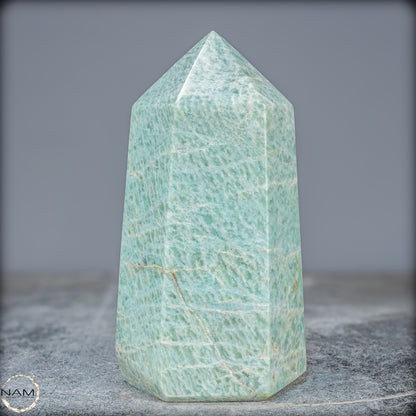 Natürlicher Funkelnder Amazonit Kristall-Obelisk - 962,95g