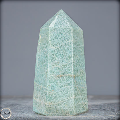 Natürlicher Funkelnder Amazonit Kristall-Obelisk - 962,95g