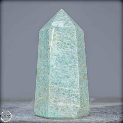 Natürlicher Funkelnder Amazonit Kristall-Obelisk - 962,95g