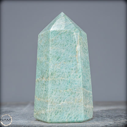 Natürlicher Funkelnder Amazonit Kristall-Obelisk - 962,95g