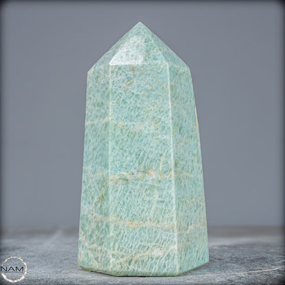 Natürlicher Funkelnder Amazonit Kristall-Obelisk - 962,95g