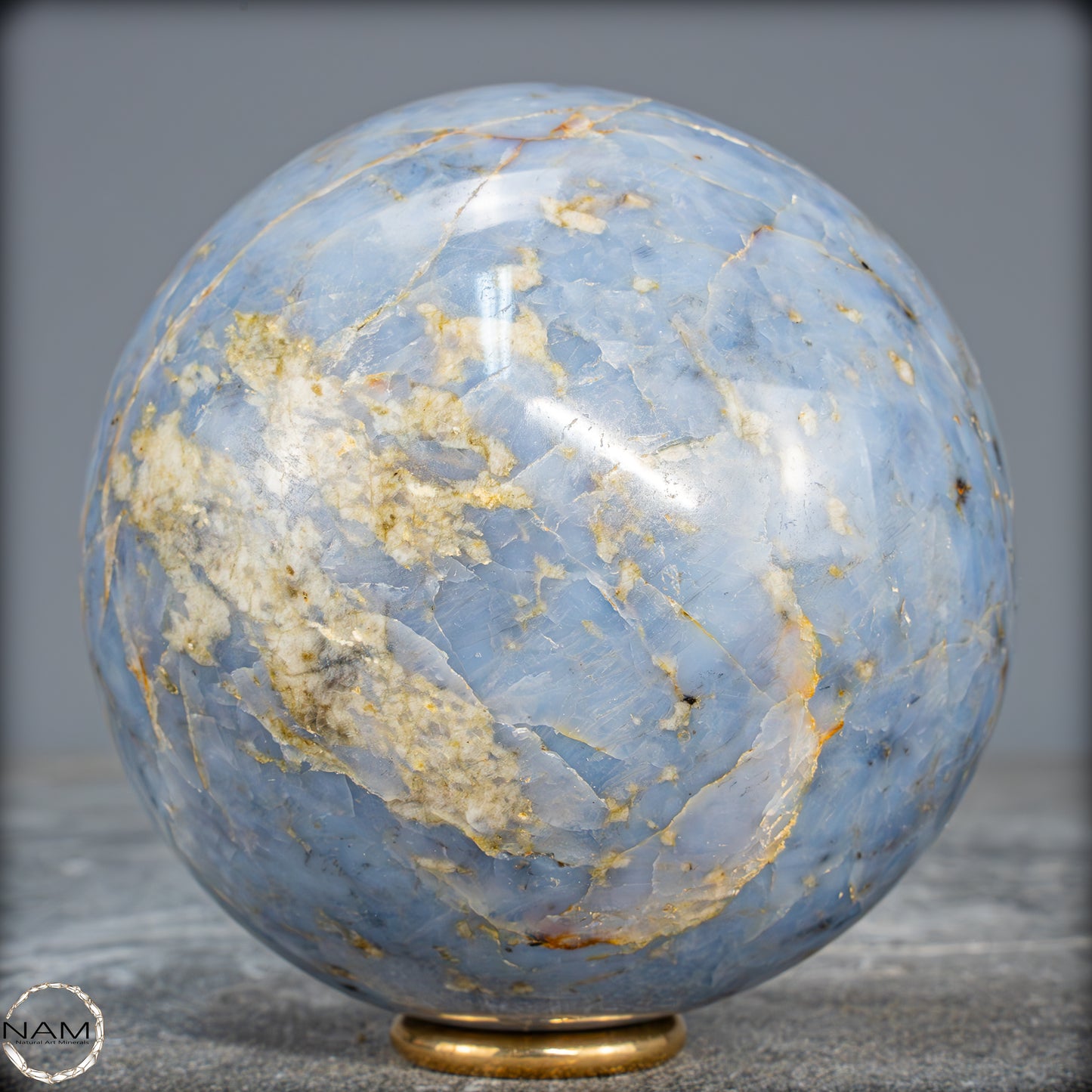 Natürliche Blaue Quarz Kristallkugel aus Brasilien - 960,33g - 91mm