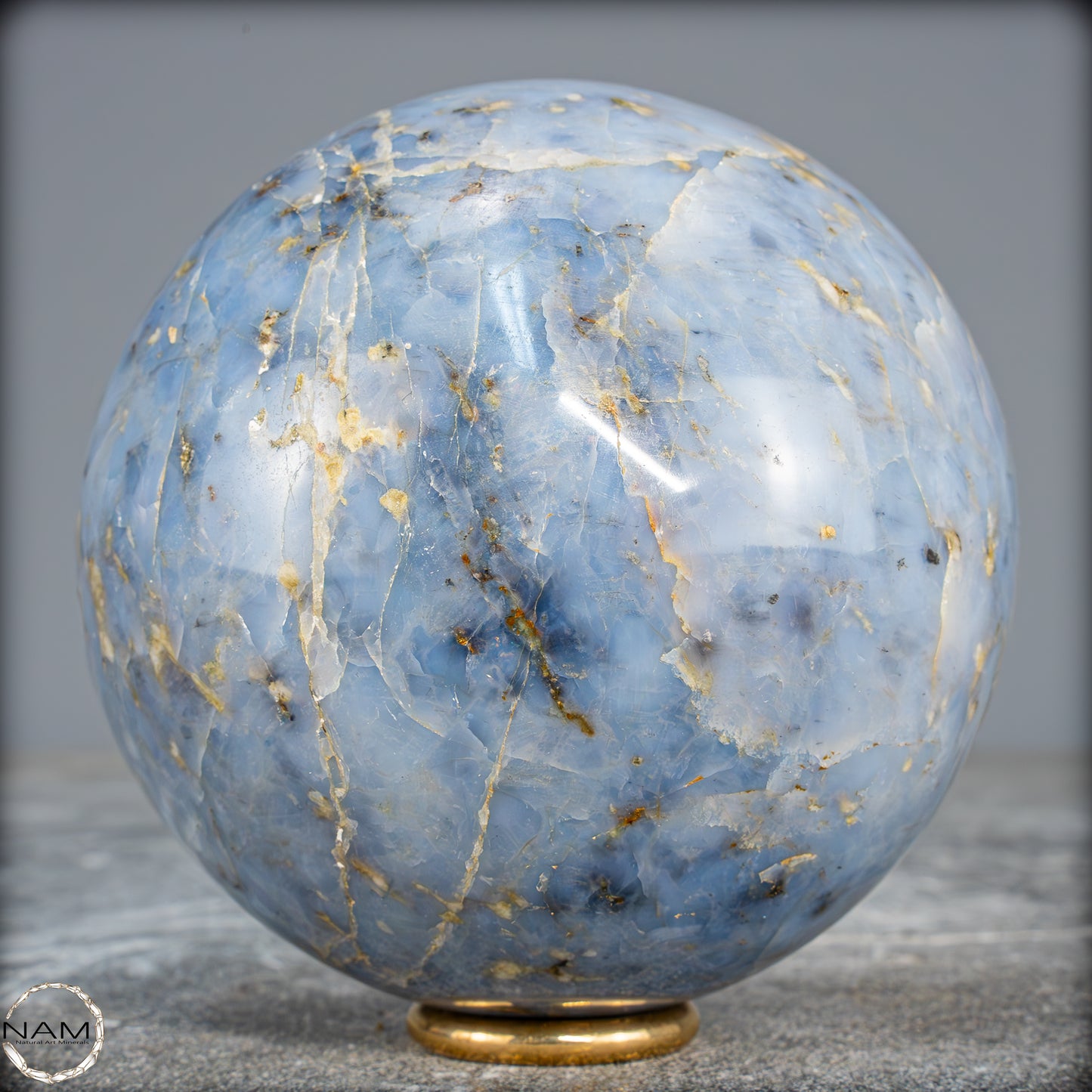 Natürliche Blaue Quarz Kristallkugel aus Brasilien - 960,33g - 91mm