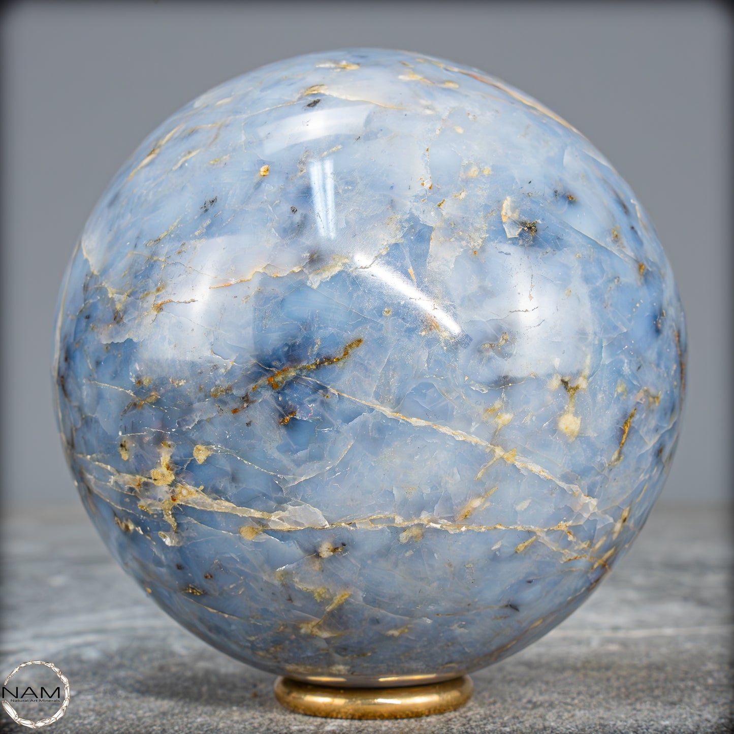 Natürliche Blaue Quarz Kristallkugel aus Brasilien - 960,33g - 91mm
