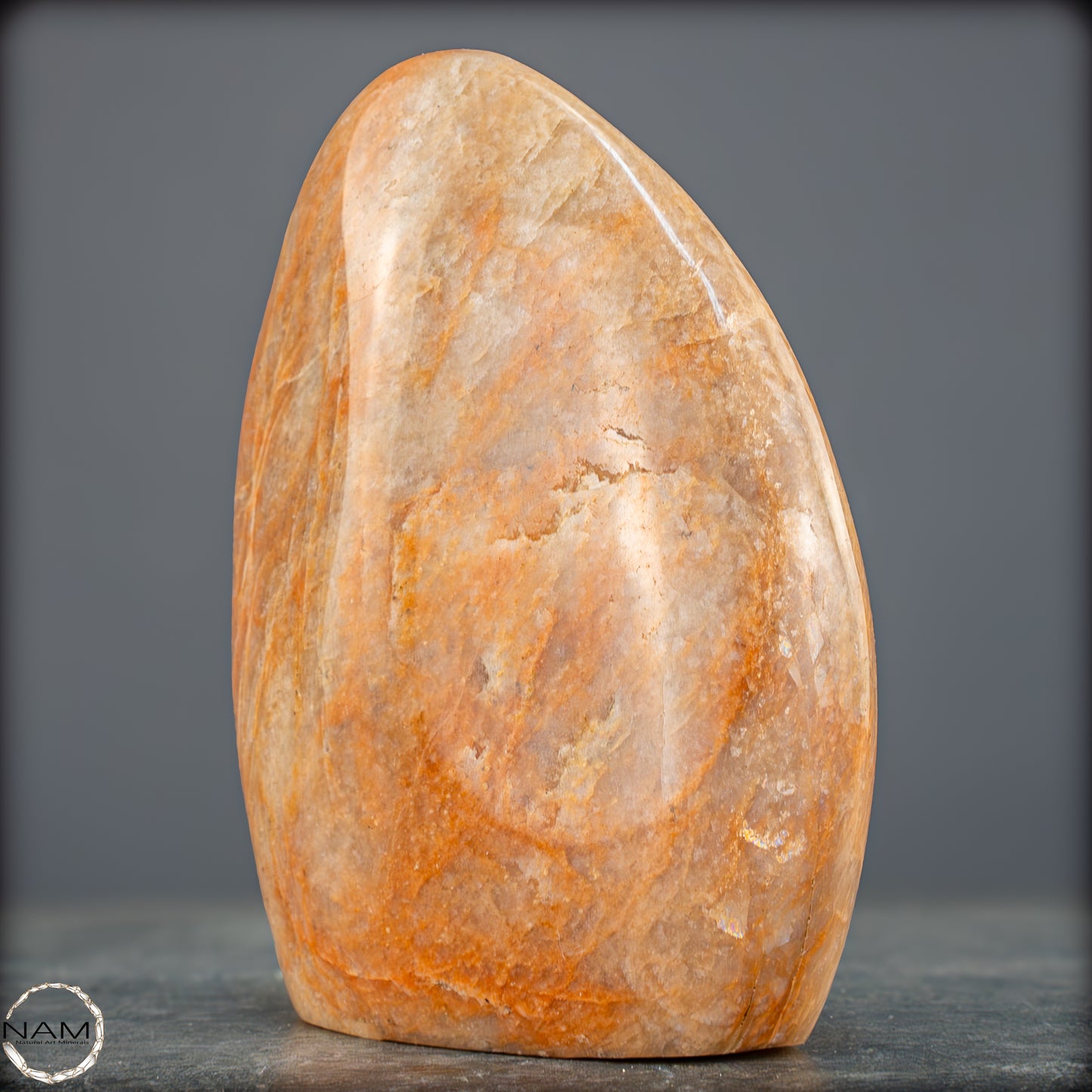 Natürliche Pfirsich-Mondstein Freiform - 1149,25g