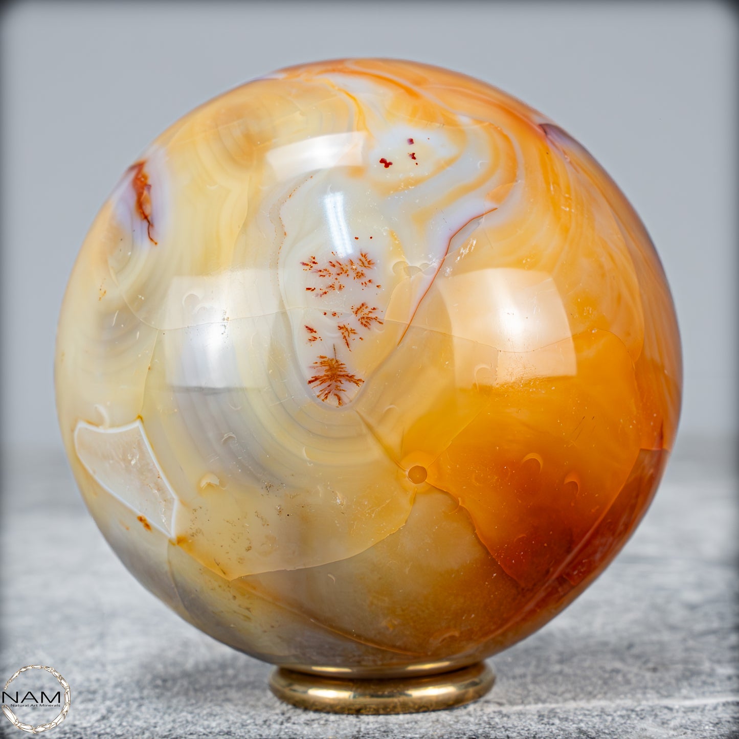 Natürliche Mehrfabige Carneol Kristall Kugel - 591,73g