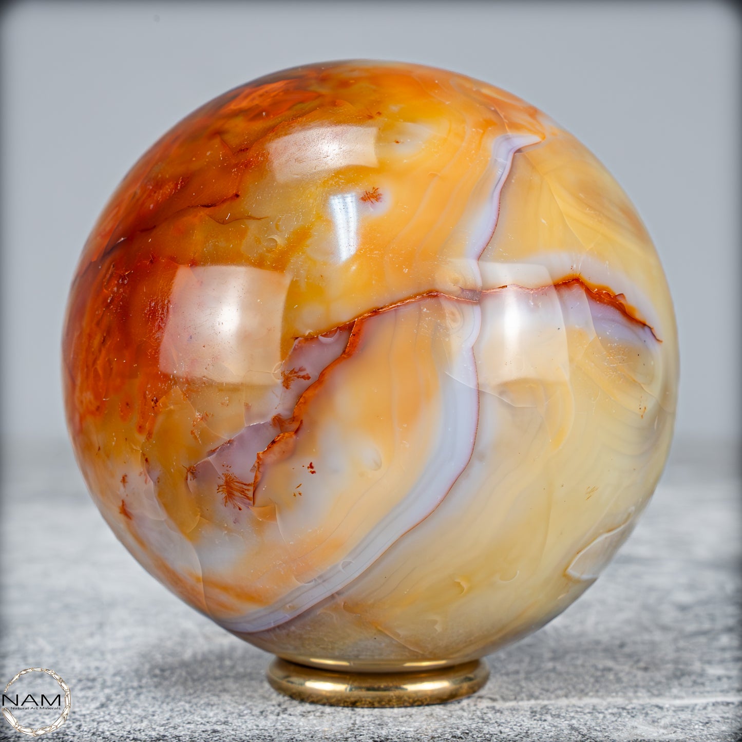 Natürliche Mehrfabige Carneol Kristall Kugel - 591,73g