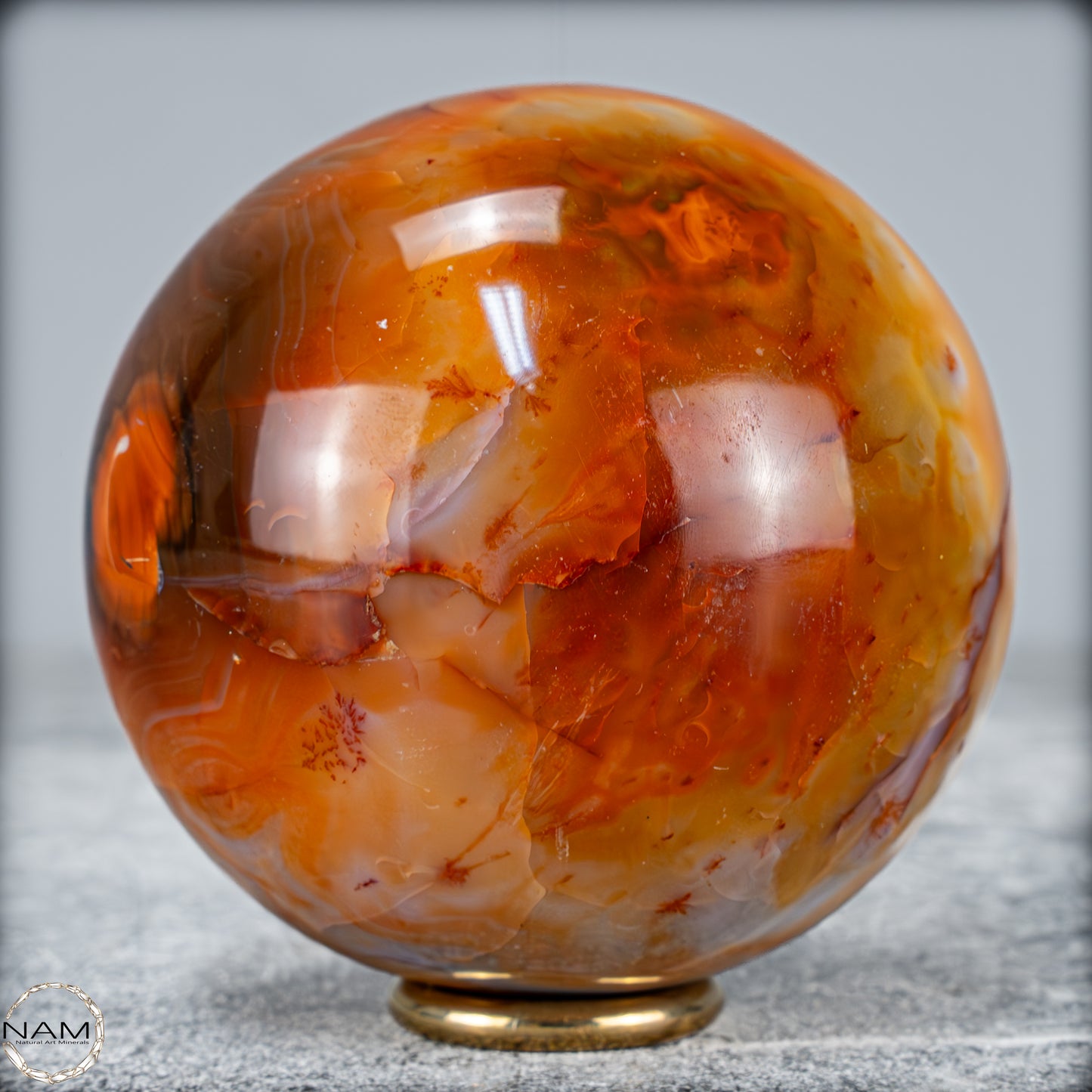 Natürliche Mehrfabige Carneol Kristall Kugel - 591,73g