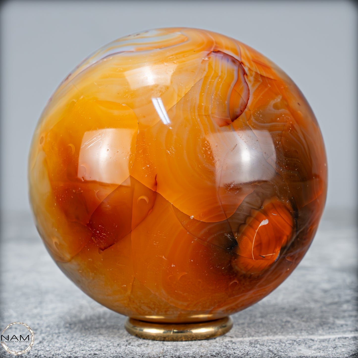 Natürliche Mehrfabige Carneol Kristall Kugel - 591,73g