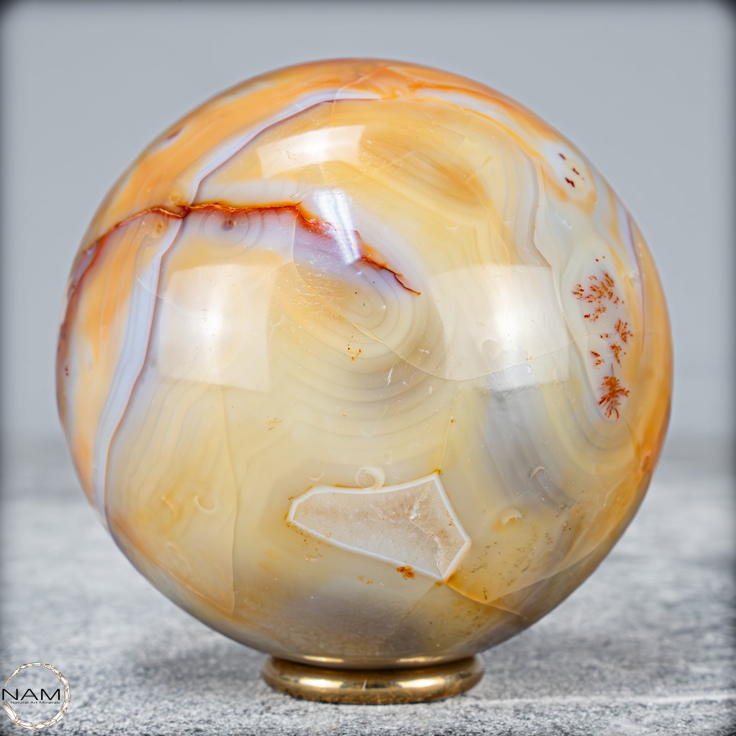 Natürliche Mehrfabige Carneol Kristall Kugel - 591,73g