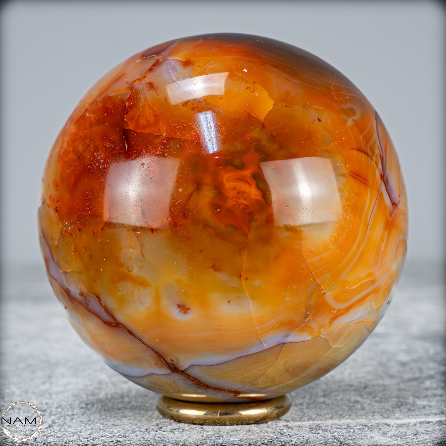 Natürliche Mehrfabige Carneol Kristall Kugel - 591,73g