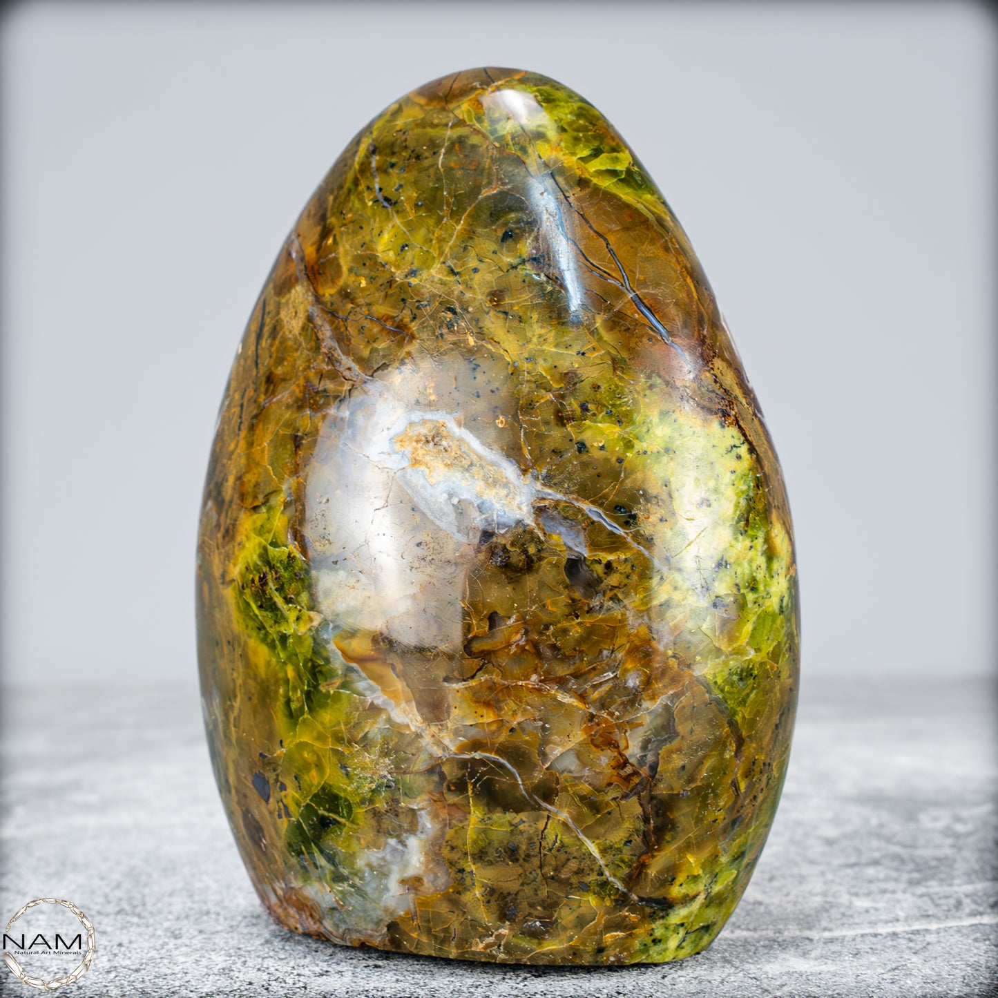 Natürliche Grüner Opal-Kristall Freiform -675,67g