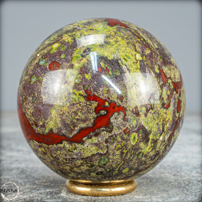 Natürliche Drachenblut-Jaspis Kugel aus Australien - 445,73g - 64mm