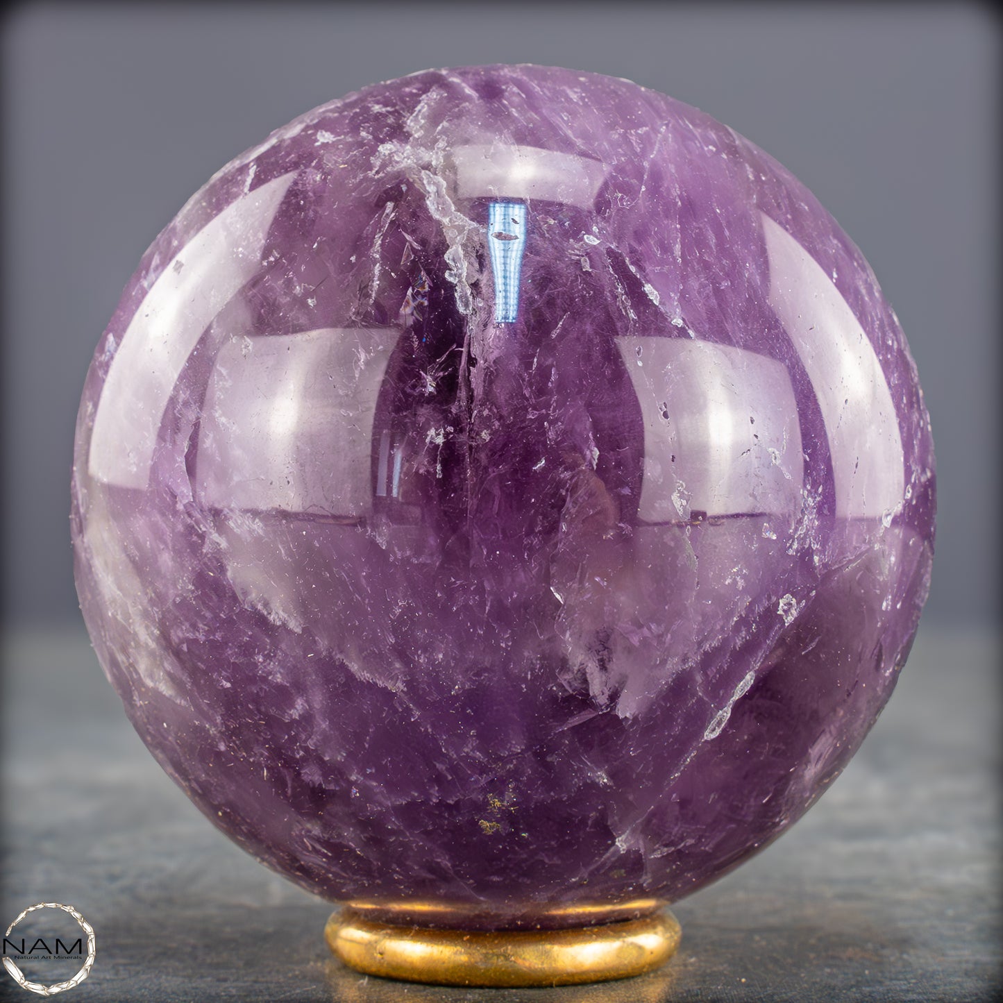 Natürliche Amethyst-Kristall Kugel, Brasilien - 406,43g - 66mm