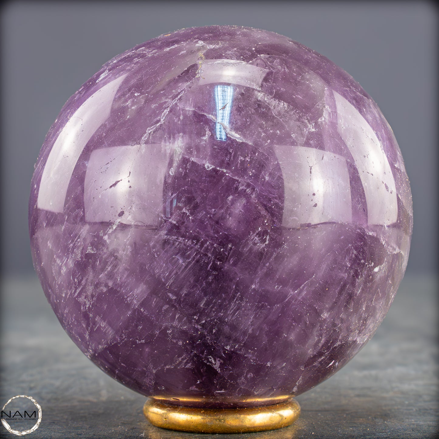 Natürliche Amethyst-Kristall Kugel, Brasilien - 406,43g - 66mm