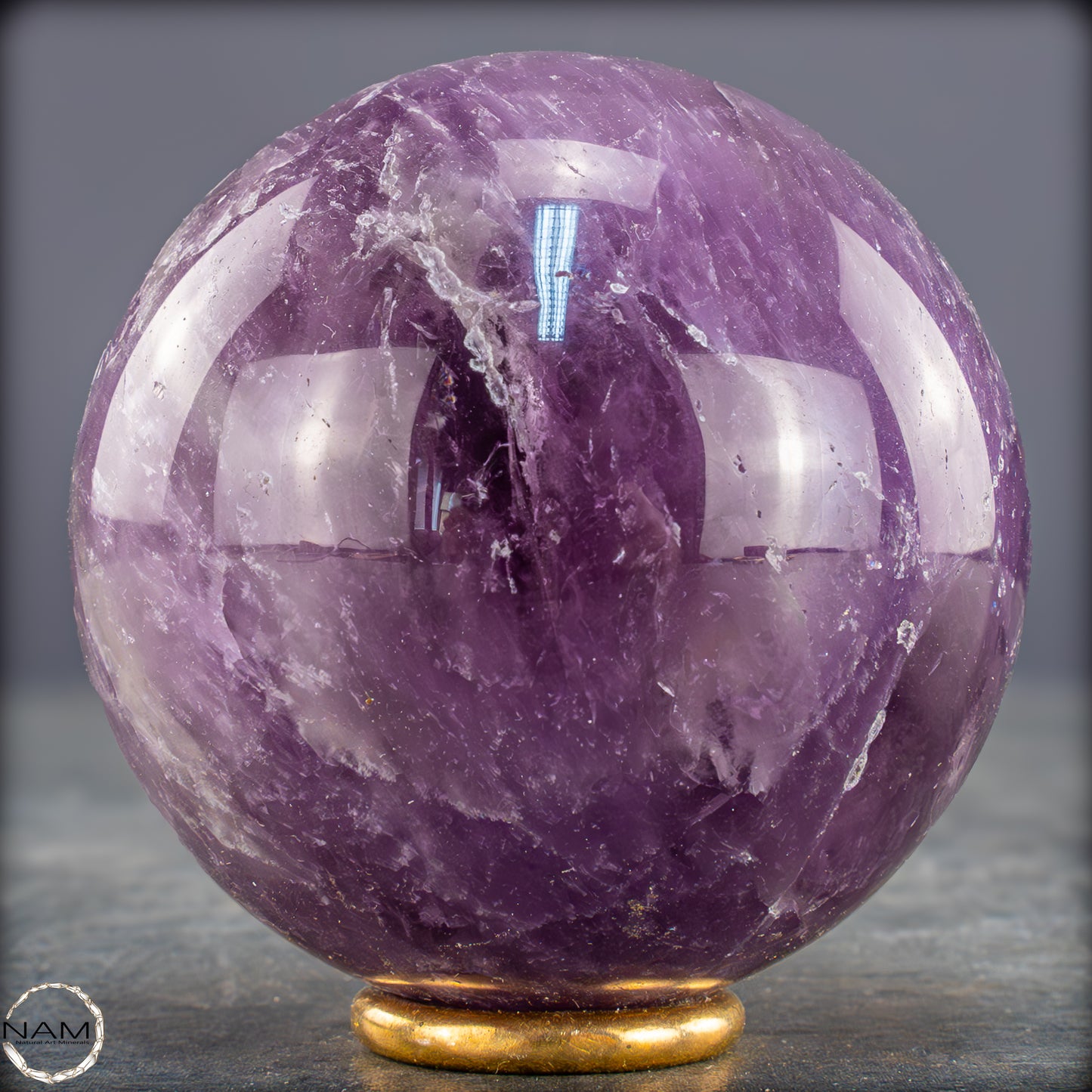 Natürliche Amethyst-Kristall Kugel, Brasilien - 406,43g - 66mm