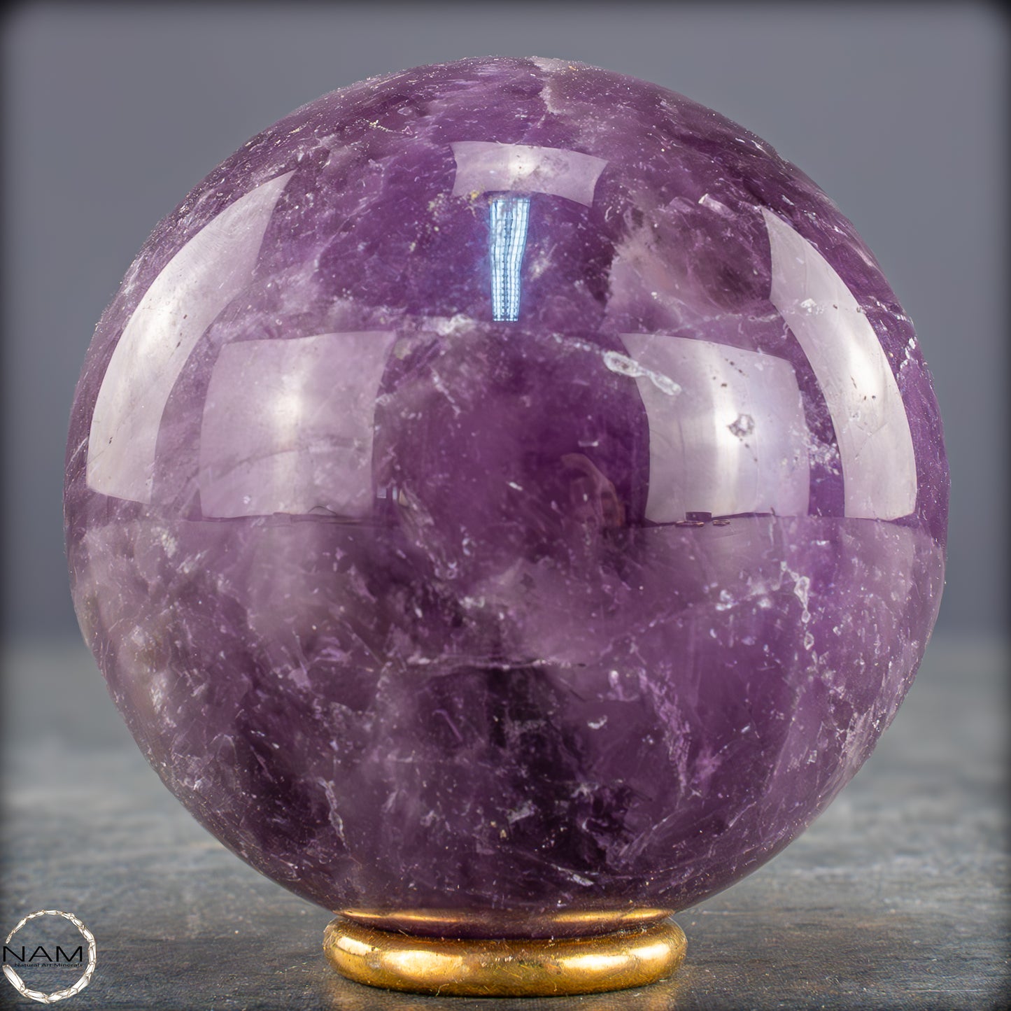 Natürliche Amethyst-Kristall Kugel, Brasilien - 406,43g - 66mm