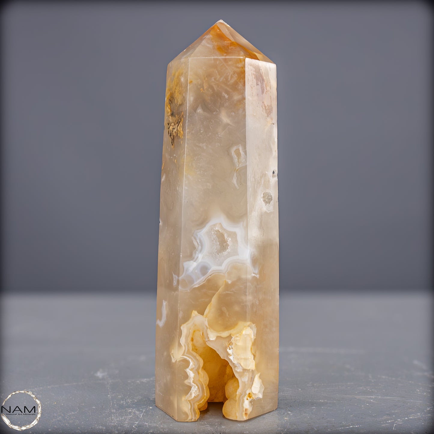 Natürlicher Achat-Kristall Obelisk aus Indonesien, selten - 557,83g