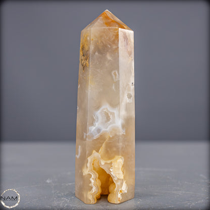 Natürlicher Achat-Kristall Obelisk aus Indonesien, selten - 557,83g