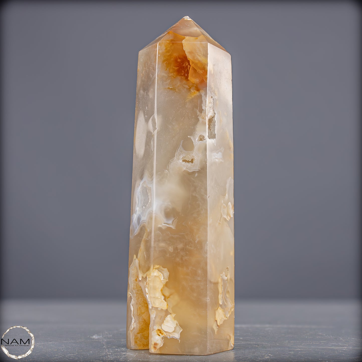 Natürlicher Achat-Kristall Obelisk aus Indonesien, selten - 557,83g