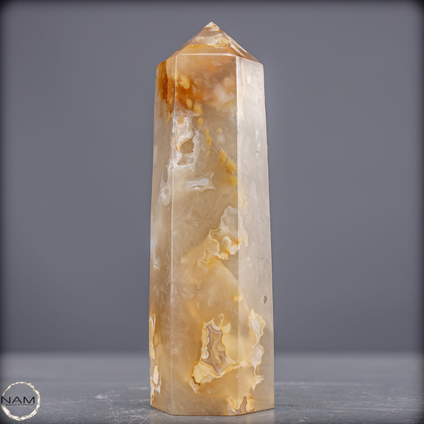 Natürlicher Achat-Kristall Obelisk aus Indonesien, selten - 557,83g