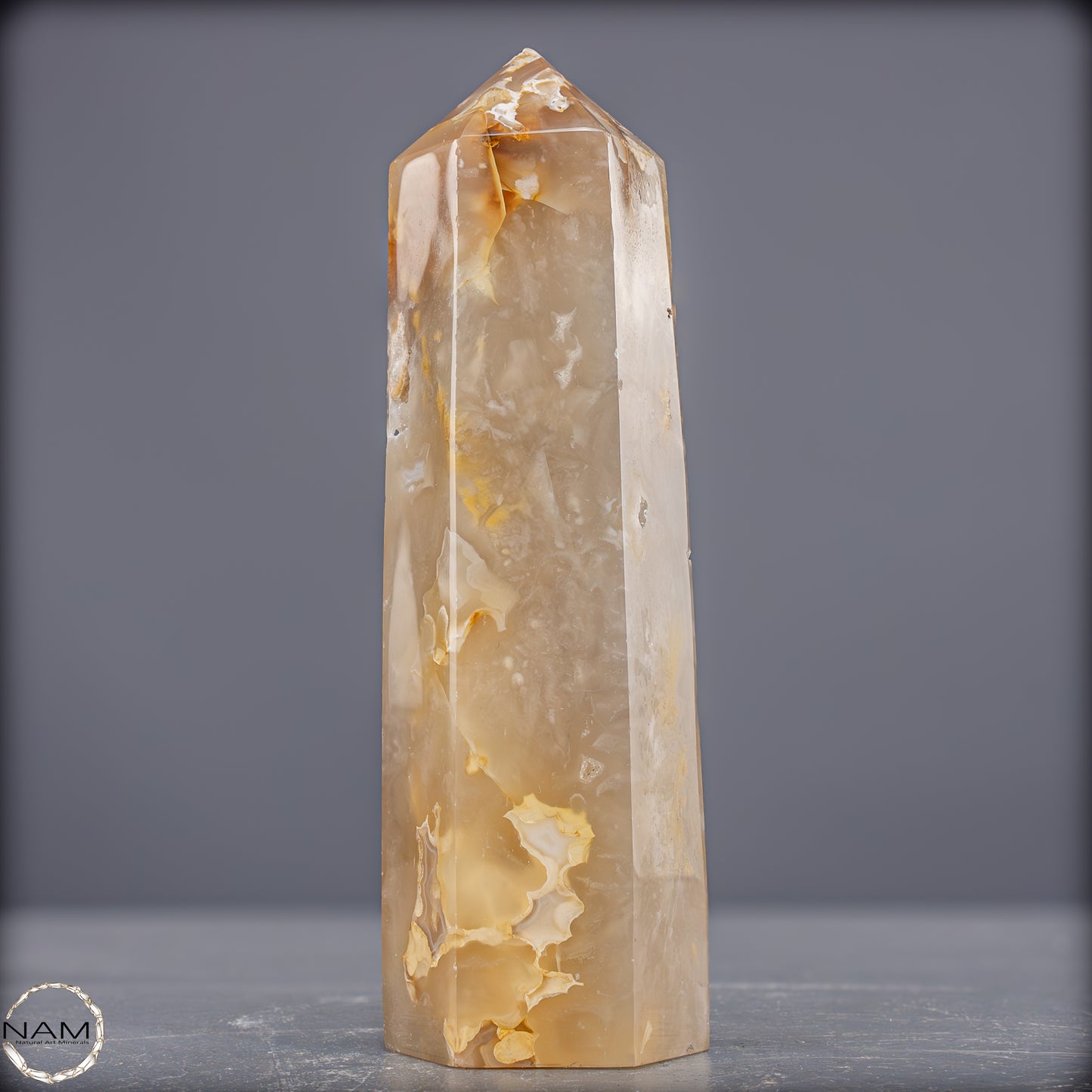 Natürlicher Achat-Kristall Obelisk aus Indonesien, selten - 557,83g