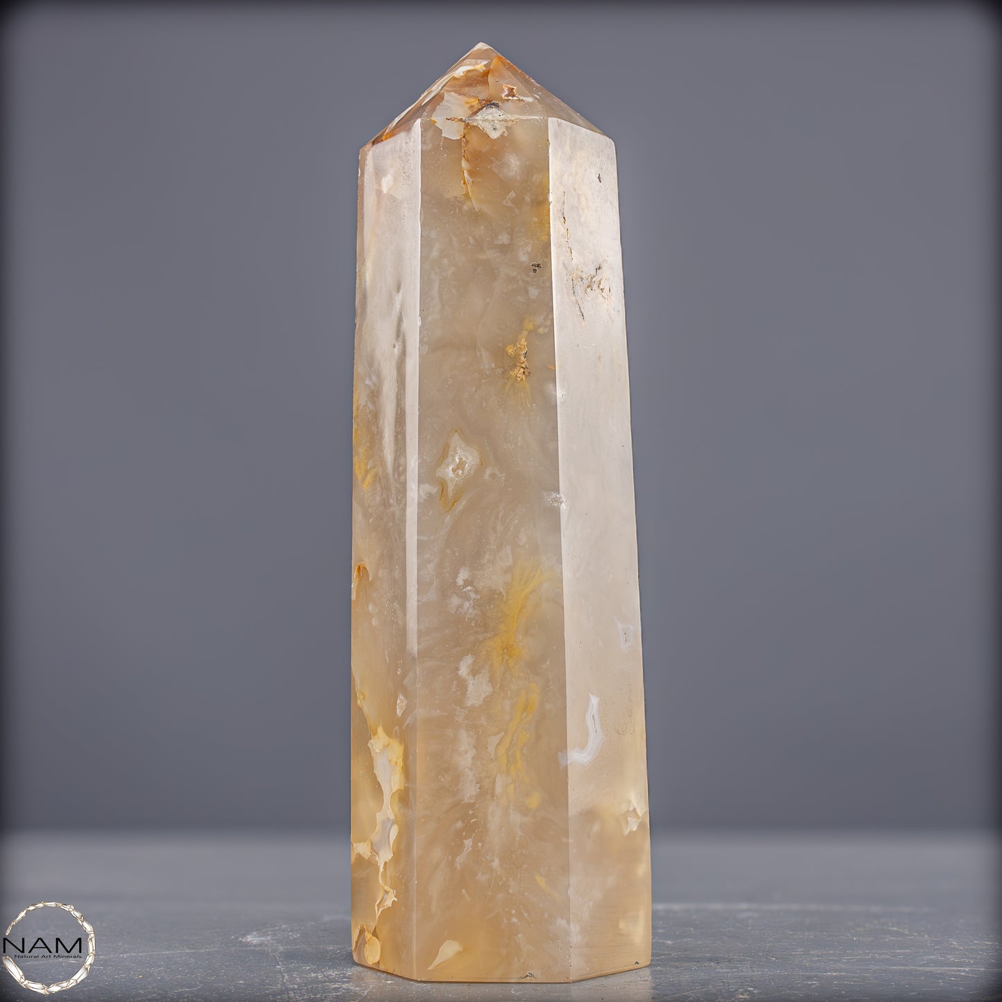 Natürlicher Achat-Kristall Obelisk aus Indonesien, selten - 557,83g