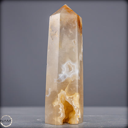 Natürlicher Achat-Kristall Obelisk aus Indonesien, selten - 557,83g