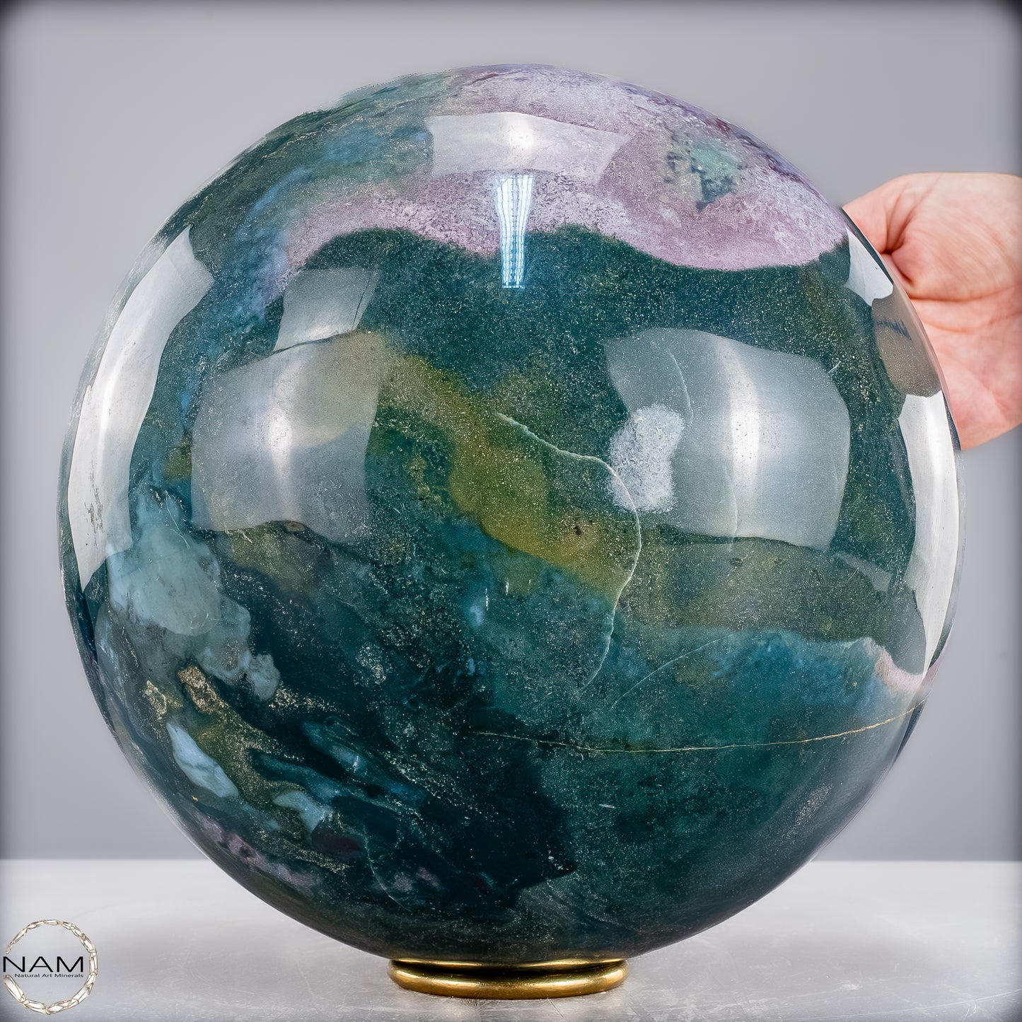 Natürliche Ocean-Jaspis-Achat Kugel - 17902,13g
