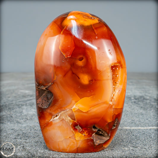 Natürlicher Roter Carneol-Kristall Freiform - 568,79g