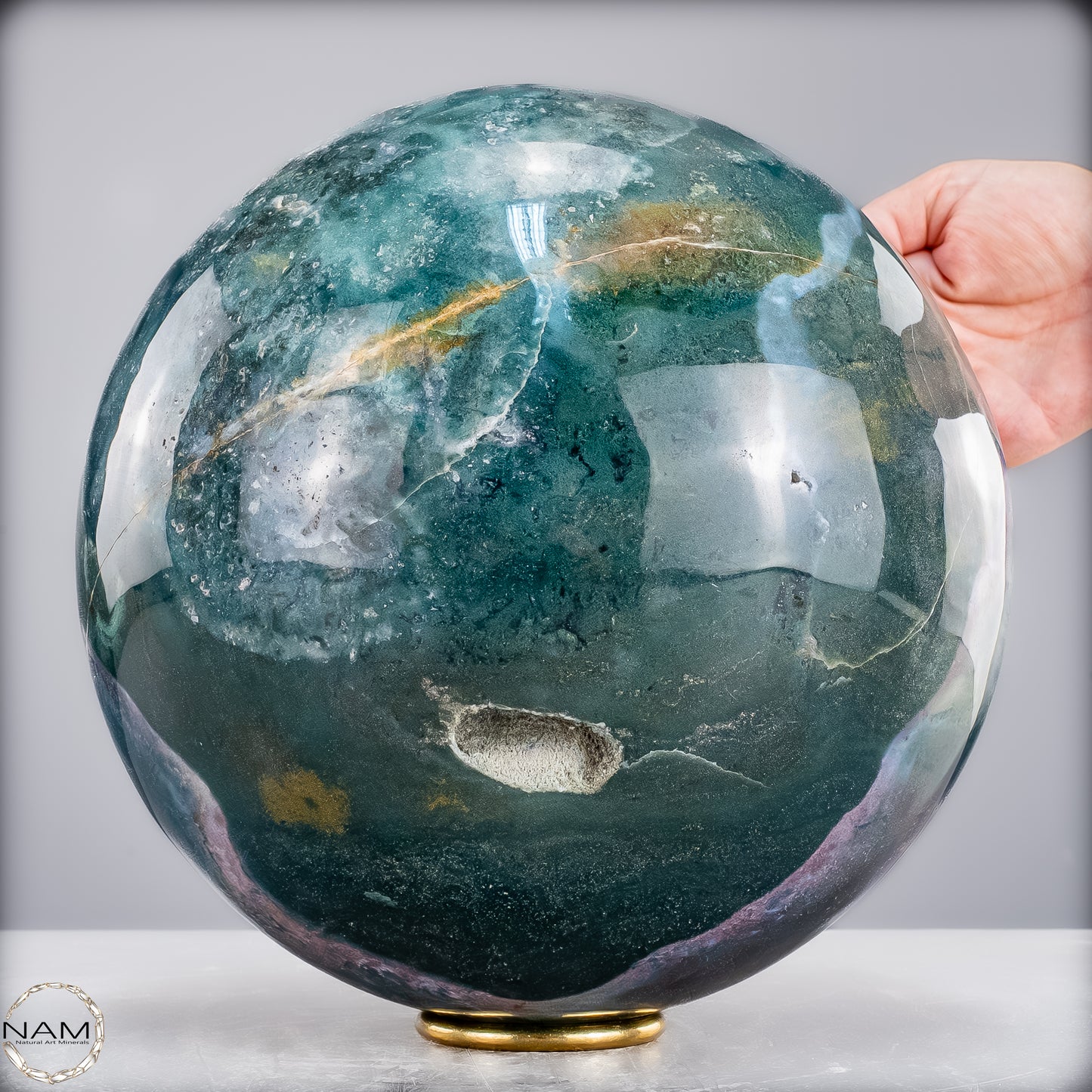 Natürliche Ocean-Jaspis-Achat Kugel - 17902,13g