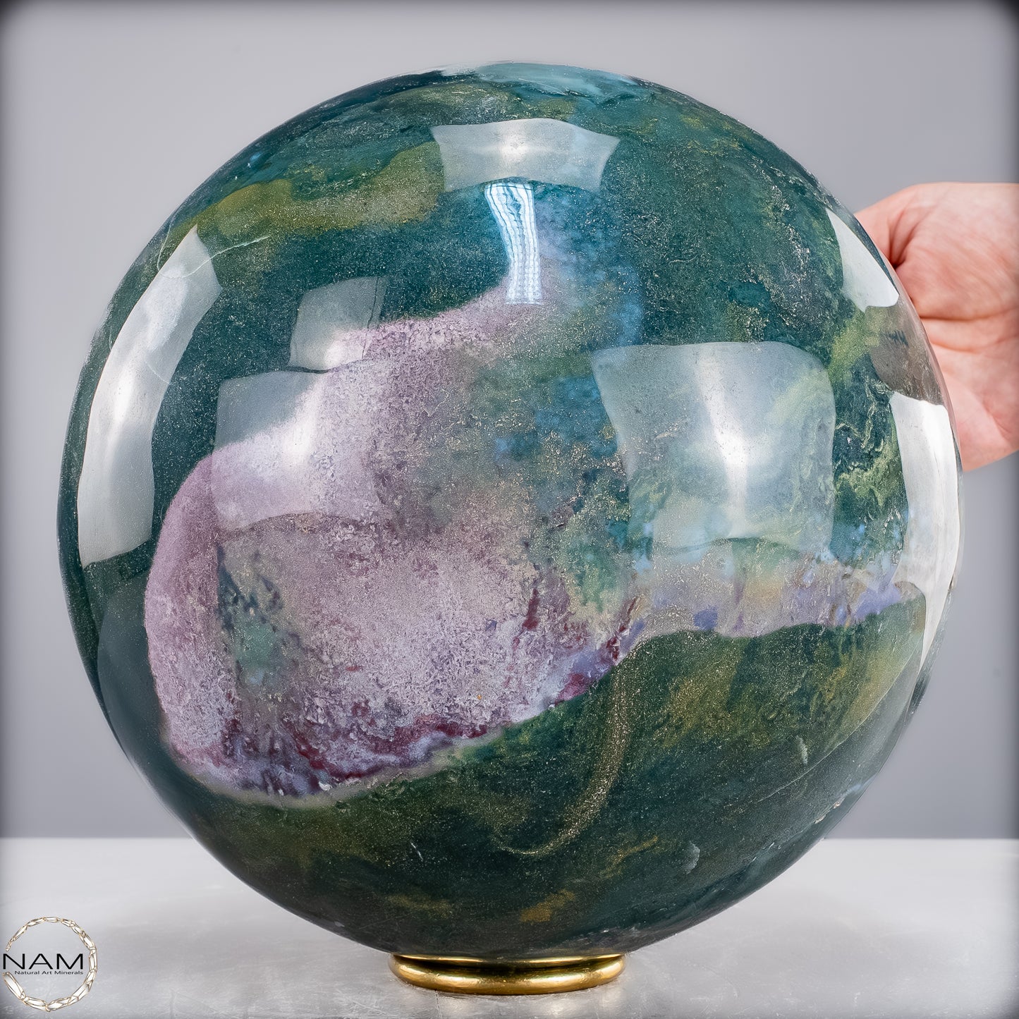 Natürliche Ocean-Jaspis-Achat Kugel - 17902,13g