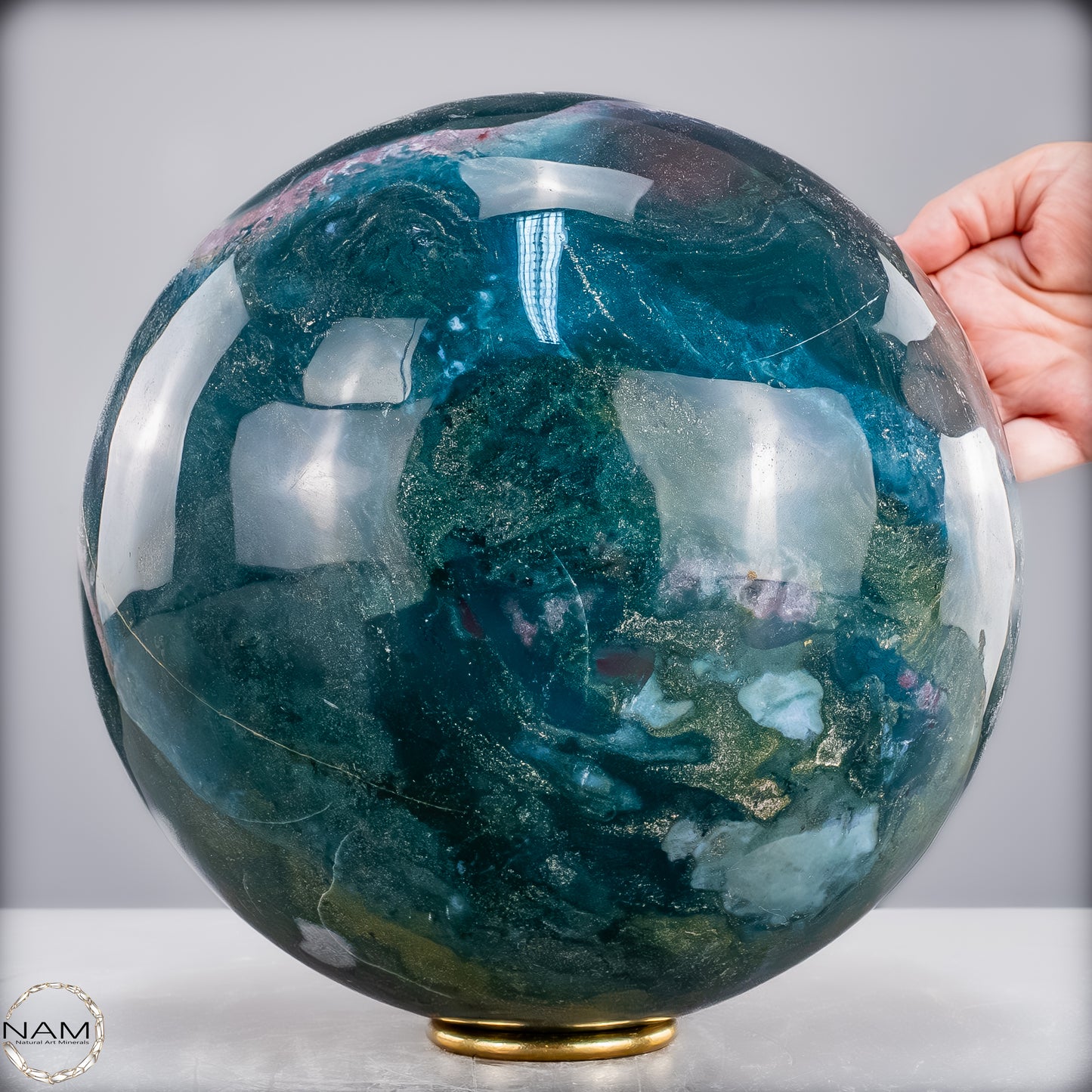 Natürliche Ocean-Jaspis-Achat Kugel - 17902,13g