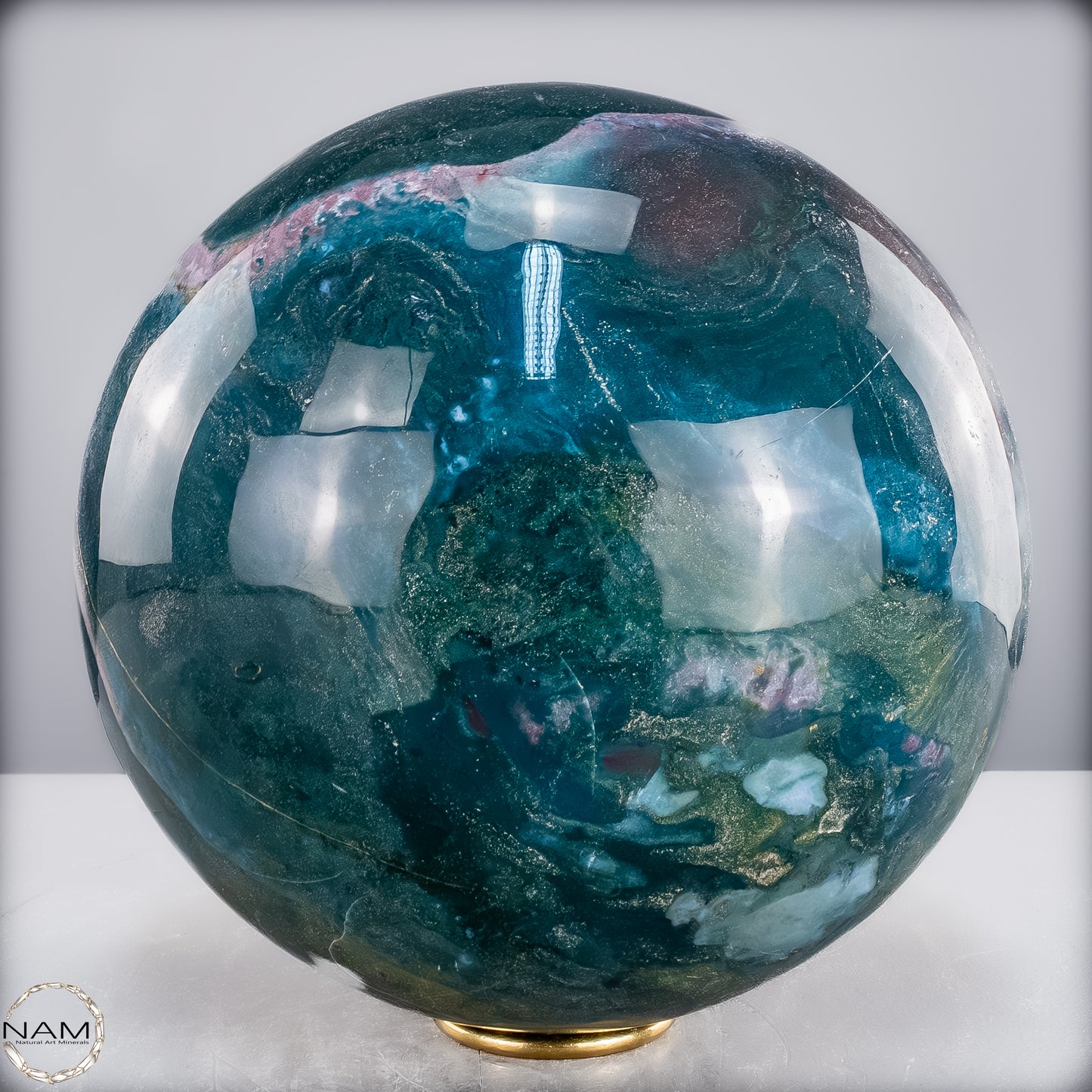 Natürliche Ocean-Jaspis-Achat Kugel - 17902,13g