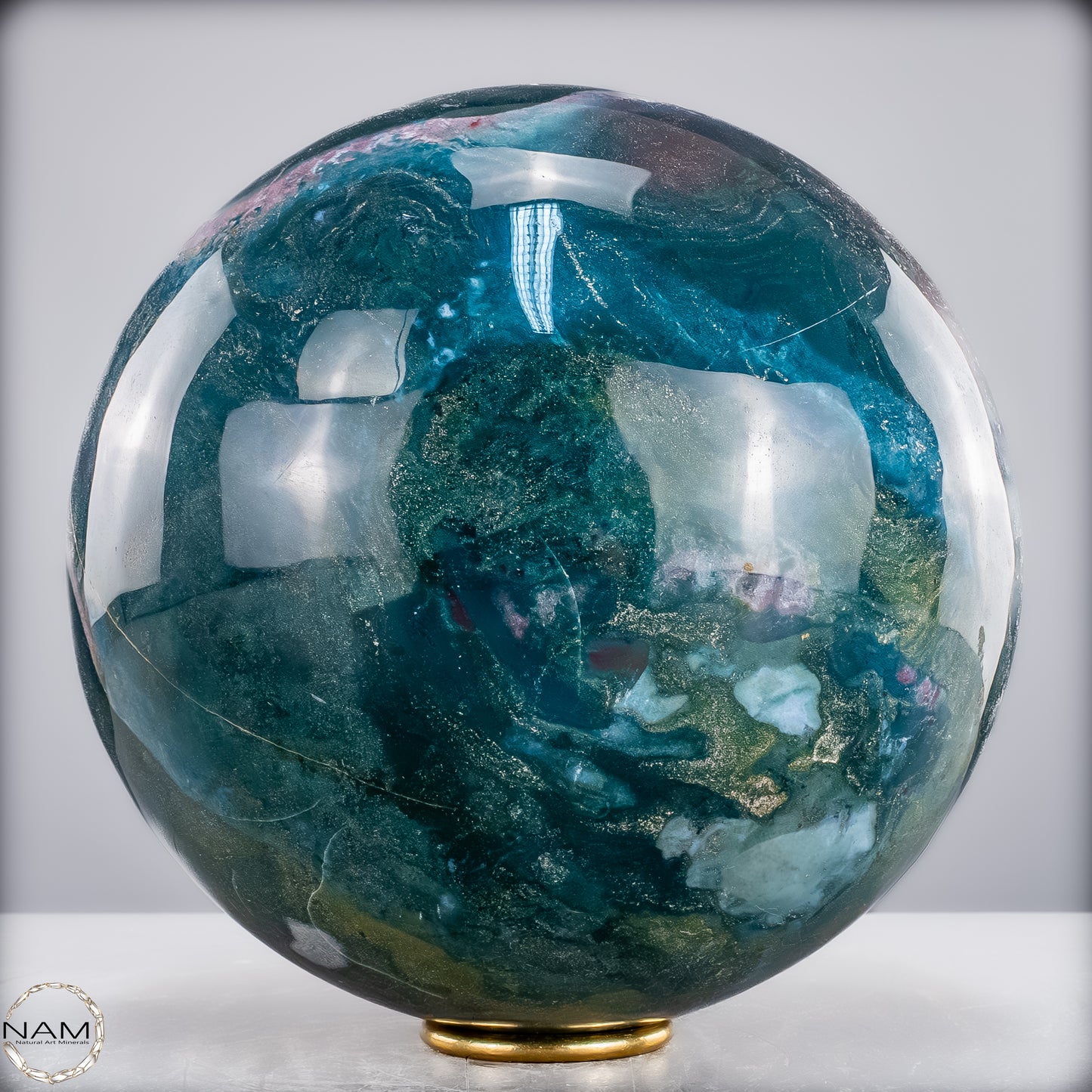 Natürliche Ocean-Jaspis-Achat Kugel - 17902,13g