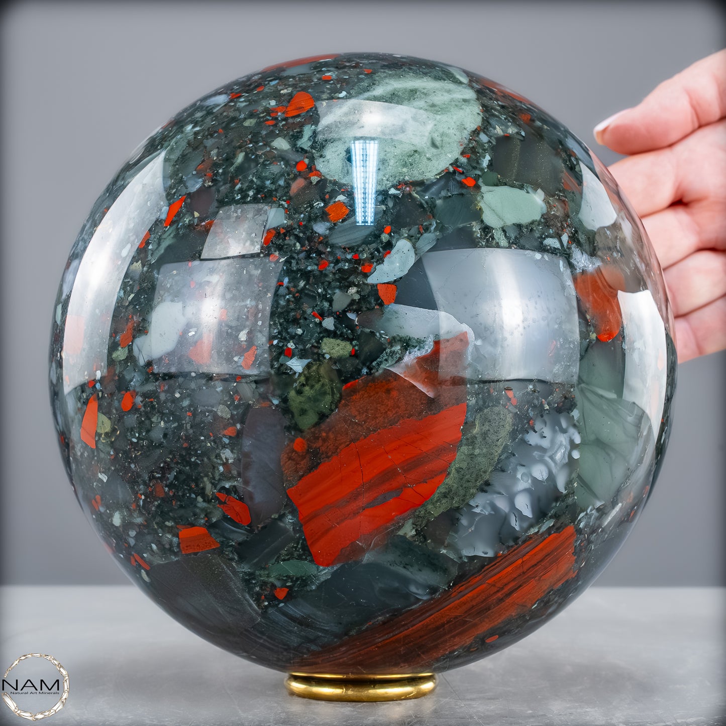 Natürliche Drachenblut-Jaspis Kugel aus Afrika - 6975,14g