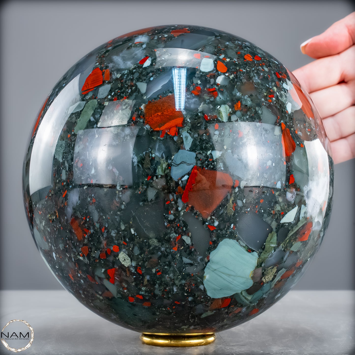 Natürliche Drachenblut-Jaspis Kugel aus Afrika - 6975,14g