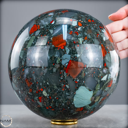 Natürliche Drachenblut-Jaspis Kugel aus Afrika - 6975,14g