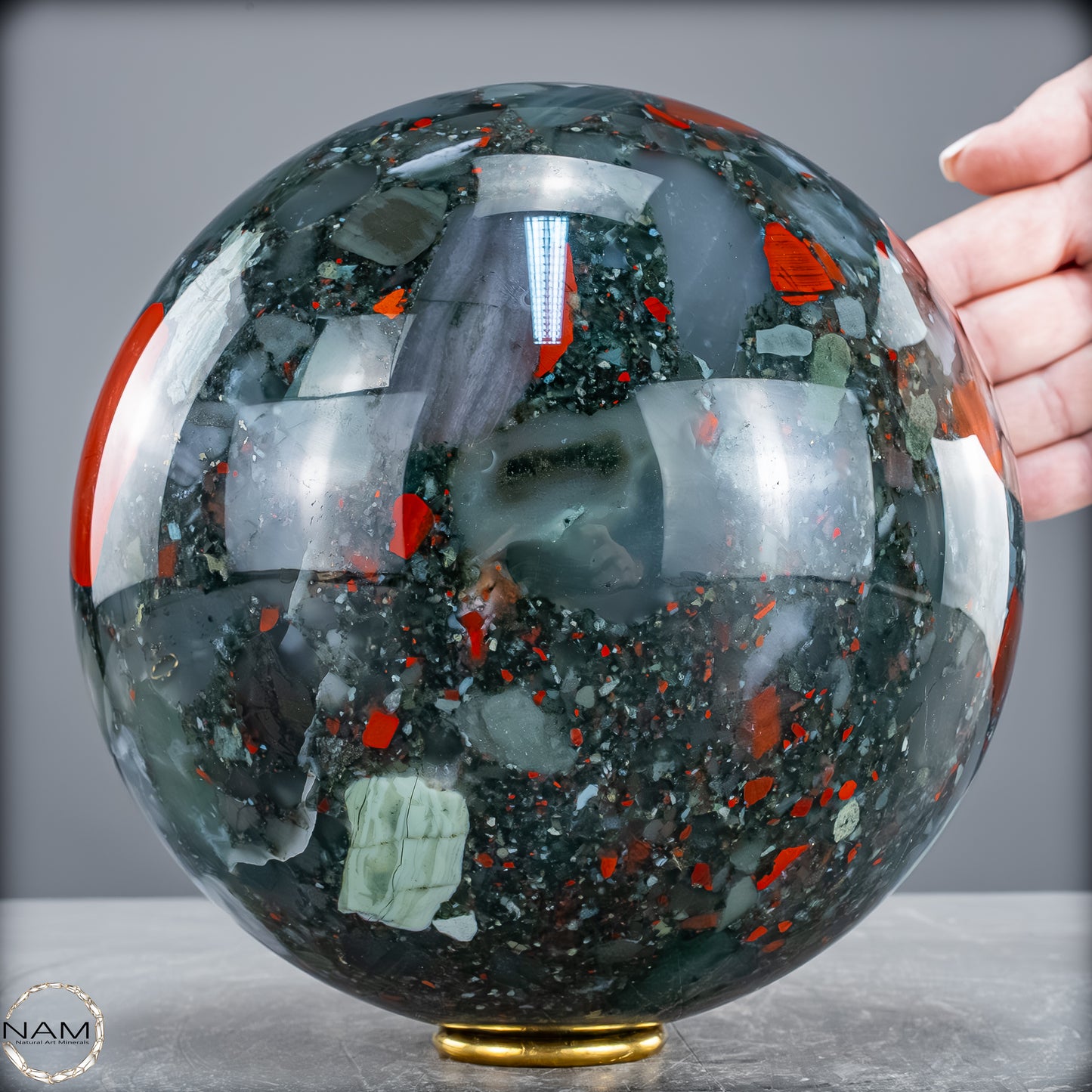 Natürliche Drachenblut-Jaspis Kugel aus Afrika - 6975,14g