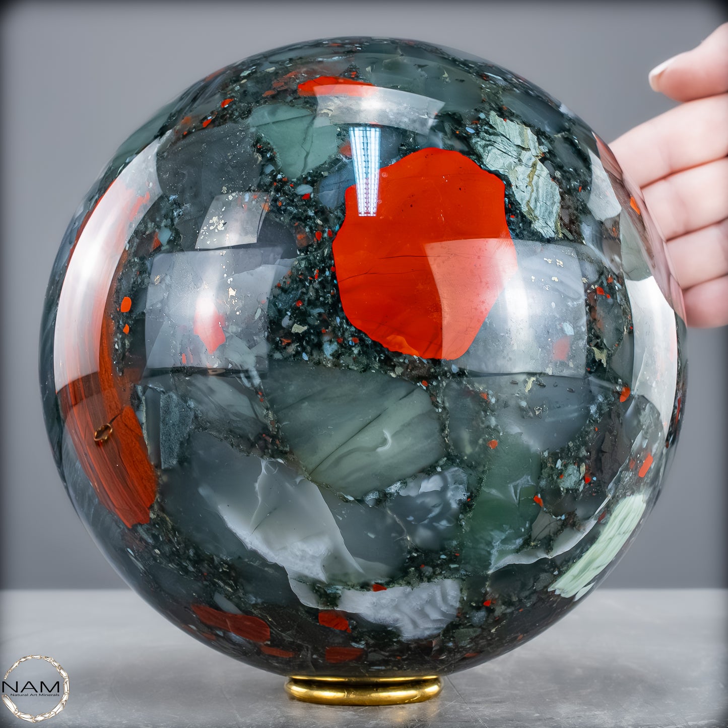 Natürliche Drachenblut-Jaspis Kugel aus Afrika - 6975,14g