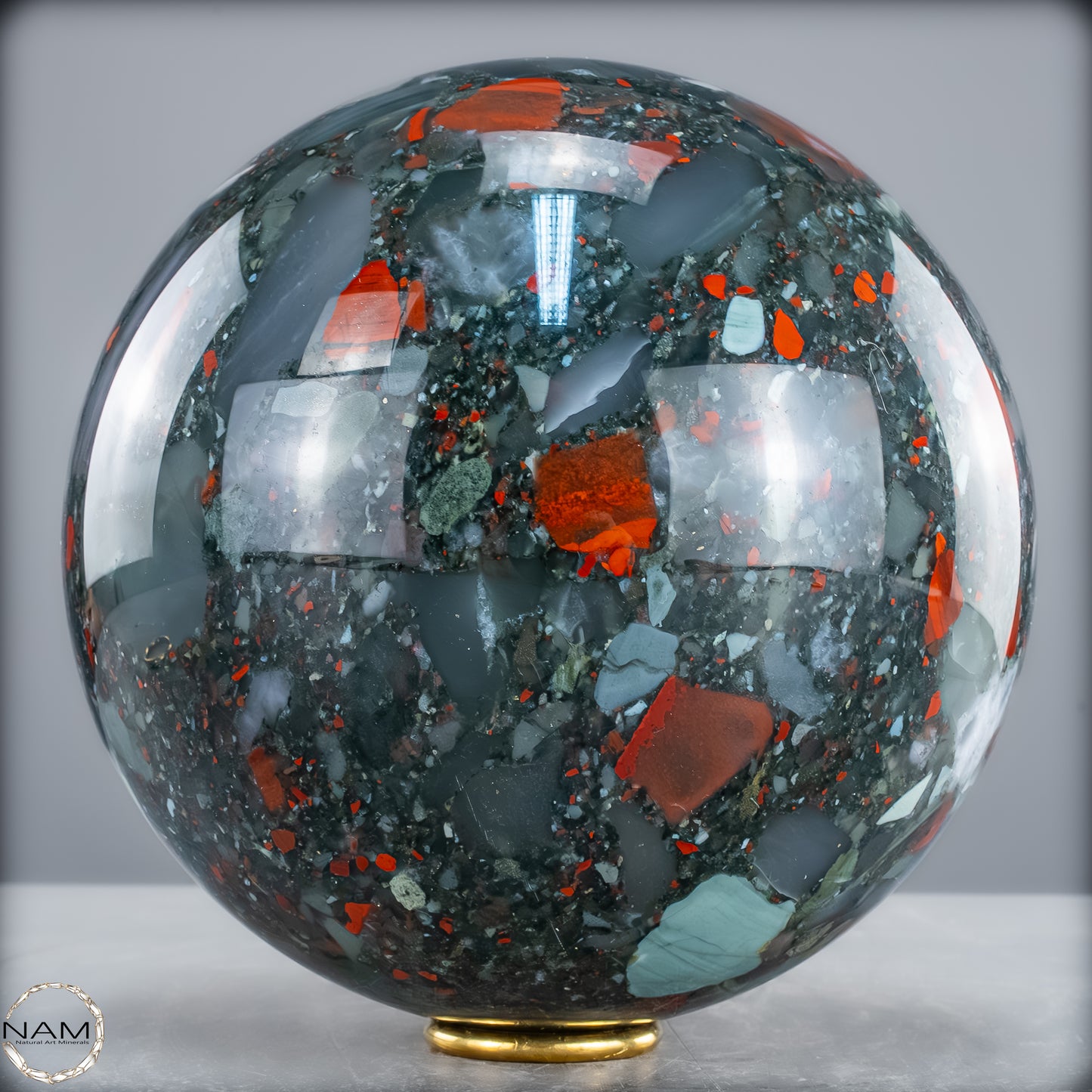 Natürliche Drachenblut-Jaspis Kugel aus Afrika - 6975,14g