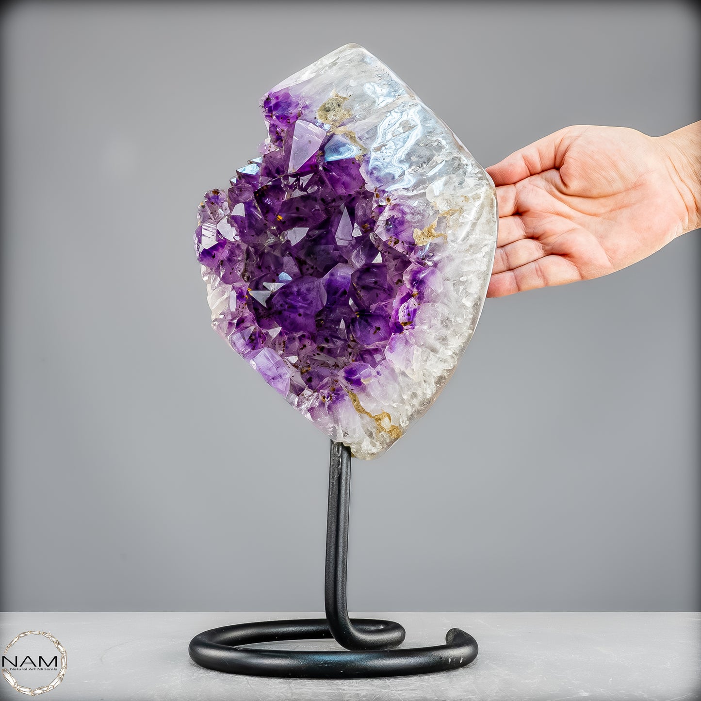 Natürliche Amethyst-Kristalle/Druse auf Ständer - 5473,15g