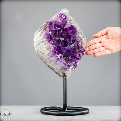 Natürliche Amethyst-Kristalle/Druse auf Ständer - 5473,15g
