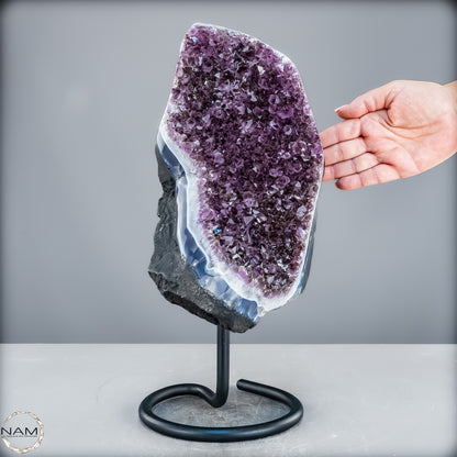 Natürliche Amethyst-Kristalle/Druse auf Ständer - 7687,18g