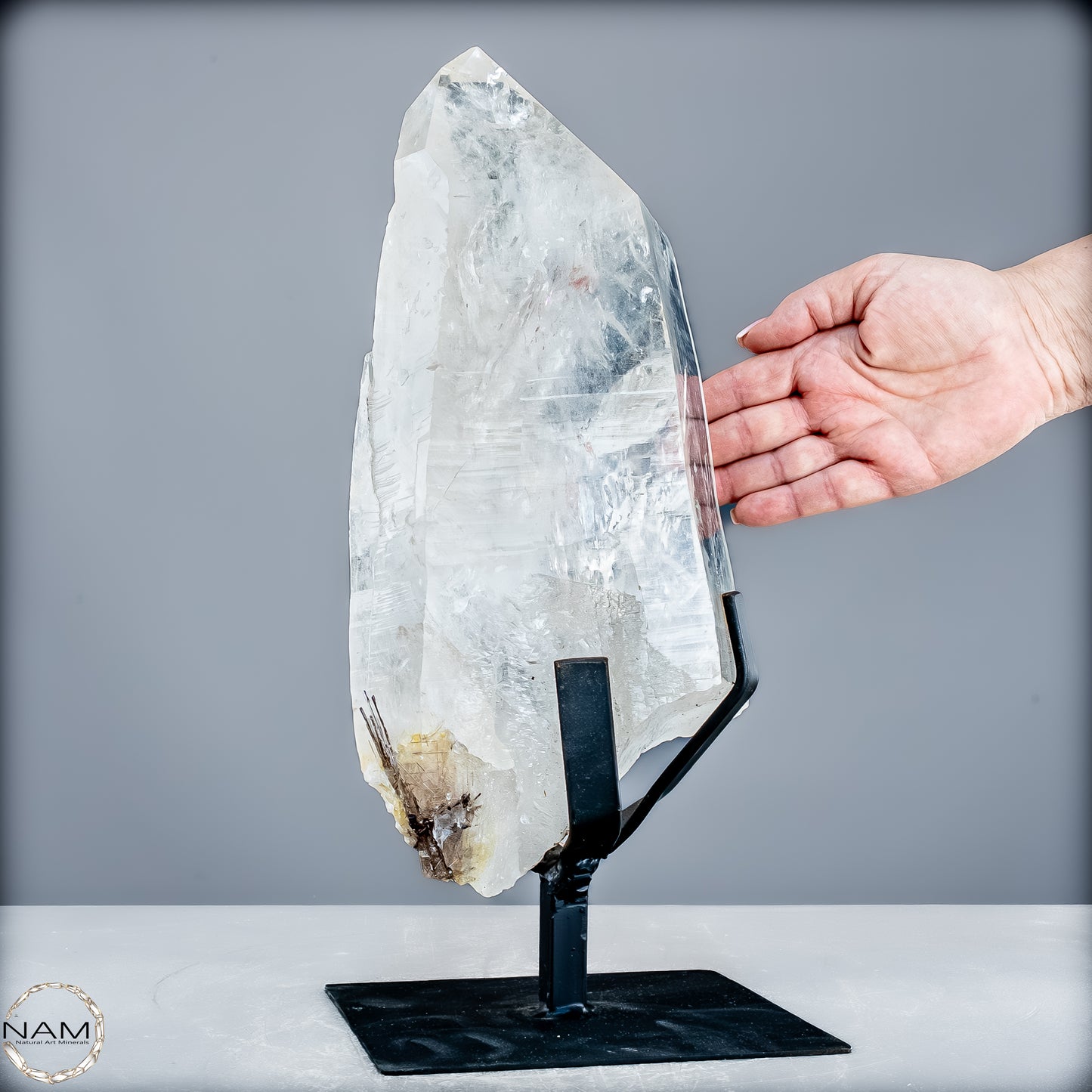 Natürlicher Lumerische Quartz Kristall Phantom auf Ständer - 8065,14g