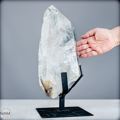 Natürlicher Lumerische Quartz Kristall Phantom auf Ständer - 8065,14g